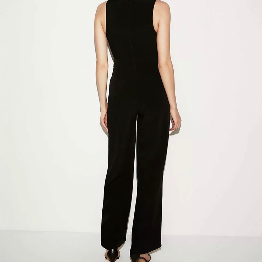 Express Mesh Inset Wide Leg Jumpsuit - Picture 2 of 7